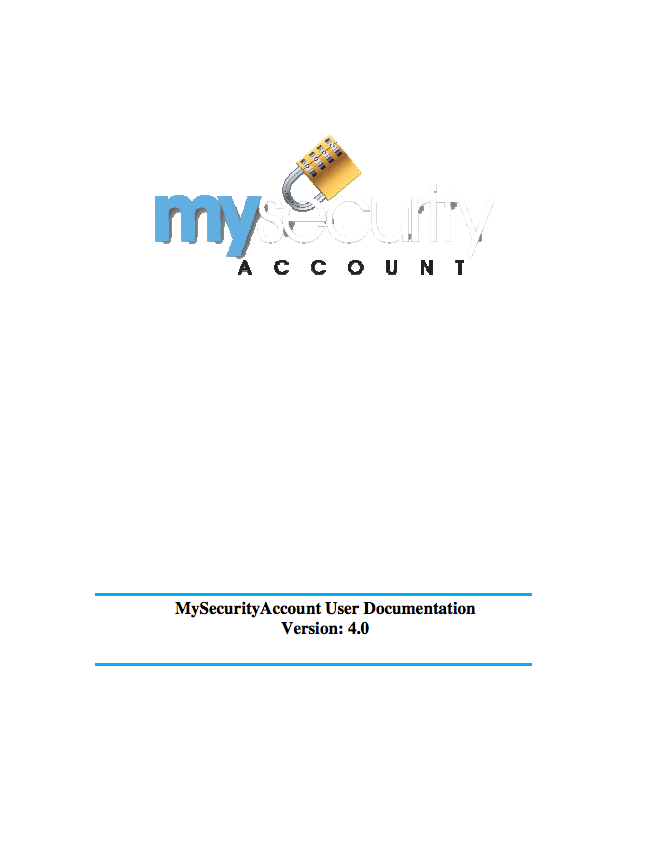 My Security Account User Guide